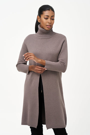 Turtle Neck Tunic Sweater